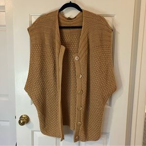 PrAna Estee brown knit sweater vest, women’s size medium